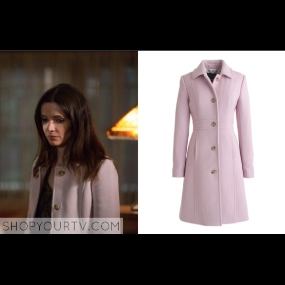 J.crew Thinsulate pea coat in misty lilac